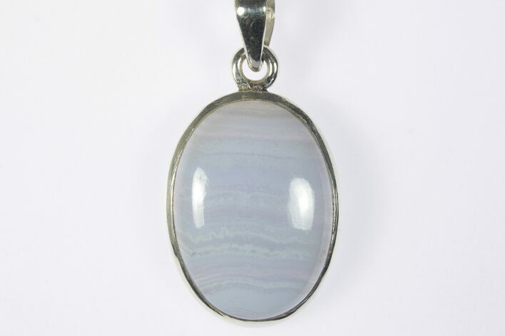 Blue Lace Agate Pendant (Necklace) - Sterling Silver #228640